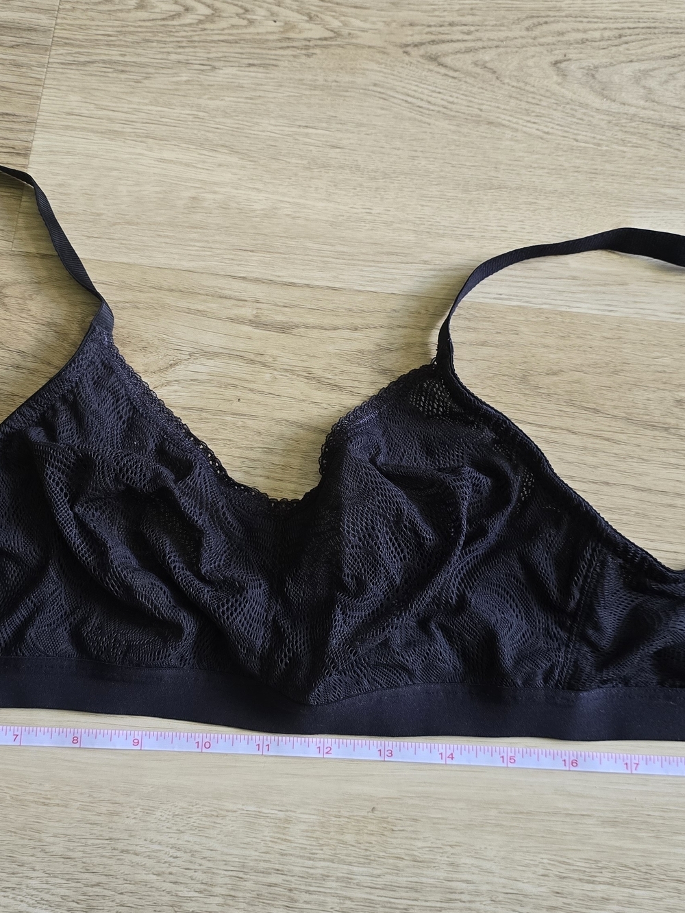 Black Lace Bralette with Stretch Underband